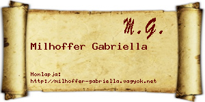 Milhoffer Gabriella névjegykártya
