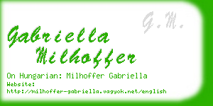 gabriella milhoffer business card